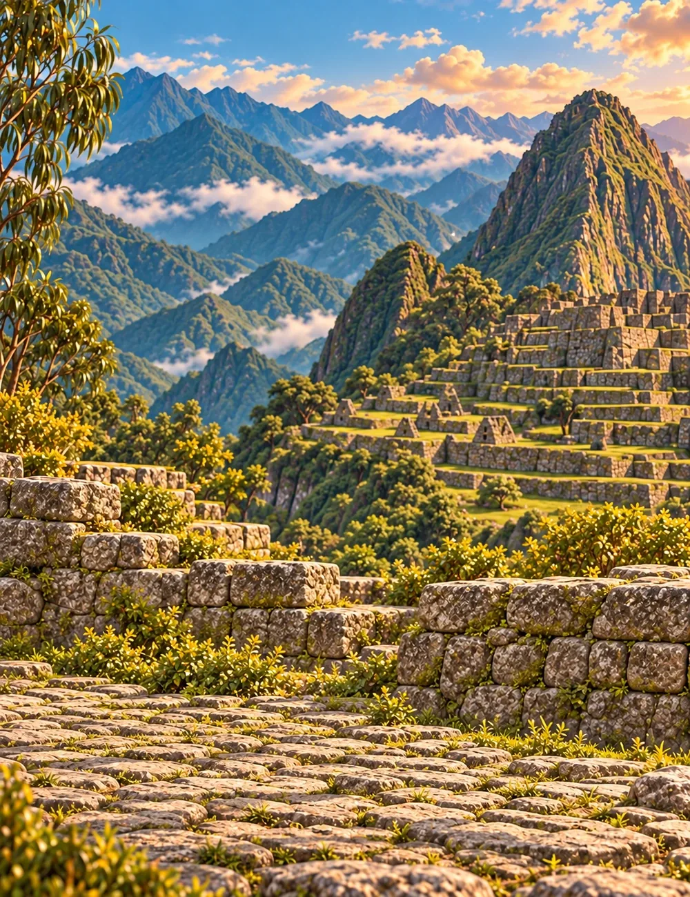 Paisaje de Machu Picchu y los Andes peruanos